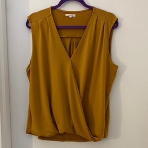 Maurices Mustard Sleeveless Blouse